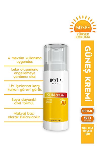 Nevfix Beauty 100 Ml Sunscreen - 50 Spf (factor)