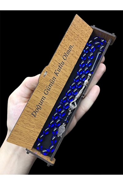 KANUNİ TESBİH Dark Blue Barley Cut Starboard Tasseled Rosary - Amber Similar