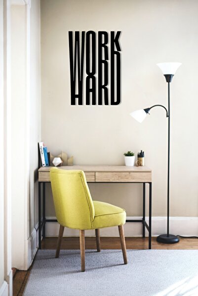 HTS TASARIM Work Hard Dekoratif Duvar Tablosu 50x32cm