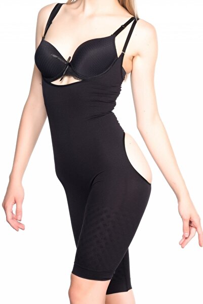 Emay Жіночий чорний корсет з відкритим декольте і відкритою спиною