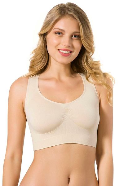 Emay Γυναικείο αθλητικό σουτιέν Bustier χωρίς ραφές