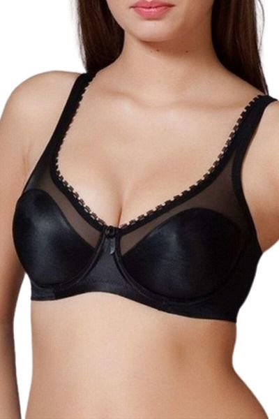 Emay Γυναικείο Μαύρο Basic Underwire Gathering σουτιέν 169s