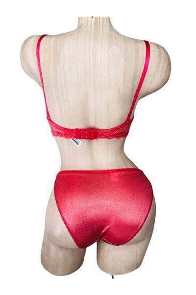 Nurteks Women's Supported Strapless Bra Panties Set - Coral 4546