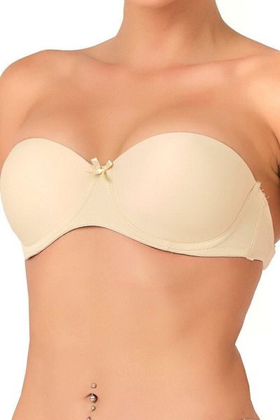 Emay Γυναικείο Skin Back Transparent Push Up Στράπλες σουτιέν 702