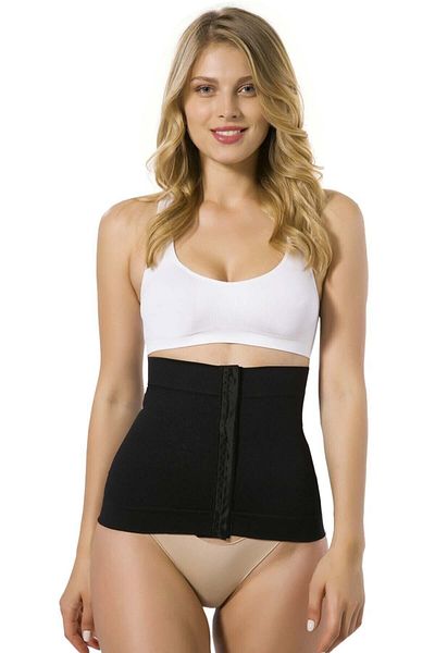 Emay Women's Black Agraffiti Double Waist Corset New Season