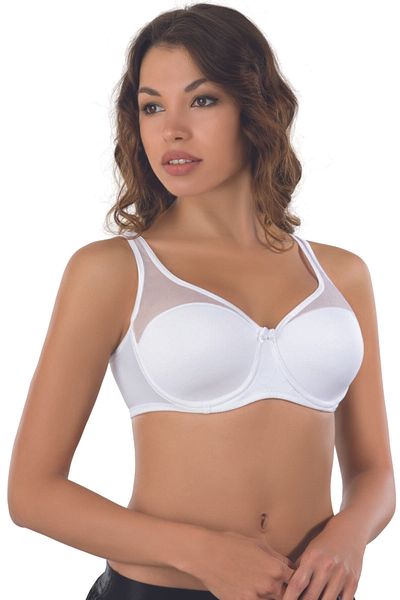 Emay Γυναικείο σουτιέν Push Up Minimizer με λεπτομέρεια από λευκό τούλι