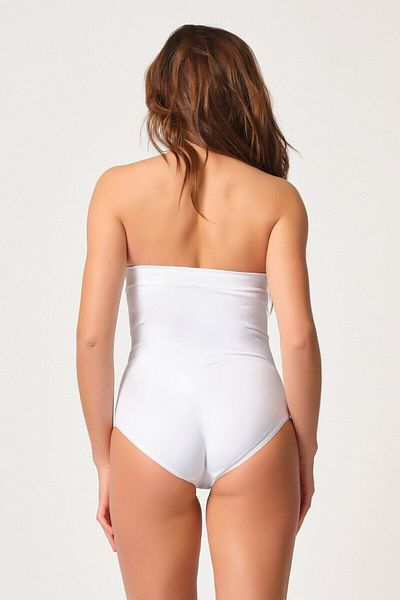 Emay Women's Firming White Seamless Agraffiti Slip Corset