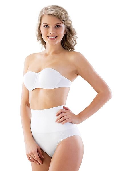 Emay Άνευ ραφής διπλό Brazil Slip Maternity White