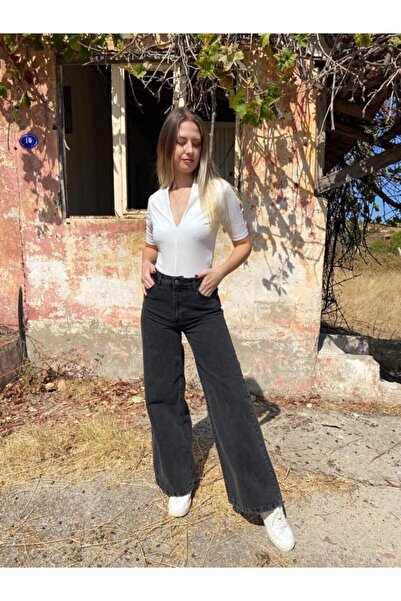DRC trend Farmerke visokog struka sa detaljem rajsferšlusa, 90's wide leg, pa...