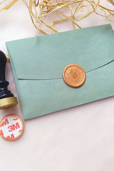 Dekorden Sealed Dirty Green Invitation Envelope