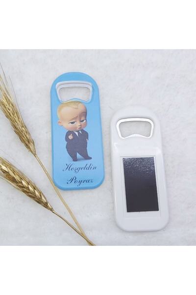 Hayaller Dükkanı 30 Adet Patron Bebek Baskılı Dikey Açacak Magnet 4,5x10,5 Cm Uv Erkek Bebek Magnetleri-