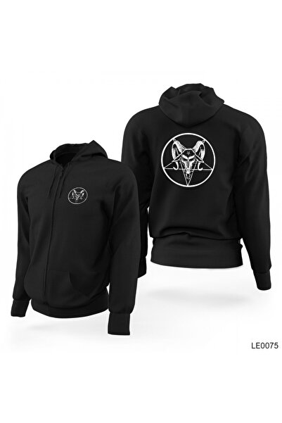 GALASHOP سويت شيرت بغطاء للرأس بسحاب من Pentagram