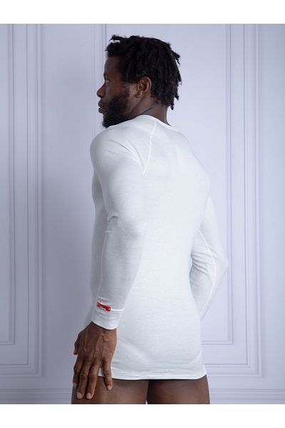 Blackspade 9259 Unisex Λευκός λαιμόκοψη μακρυμάνικο θερμικό