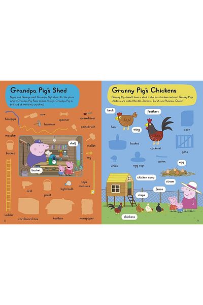 Penguin Books كتاب ملصقات الكلمات الأولى من Peppa Pig 1000