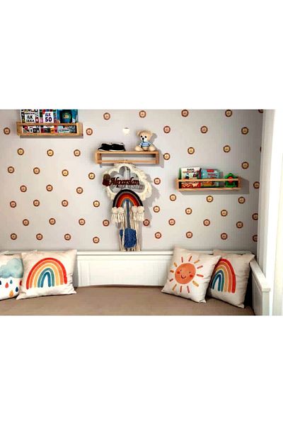 ENGINPRINT Lion Figured Children's Room Wall Sticker Set 126 Pieces