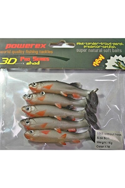 POWEREX 3D 5565 8 cm. 178 Silikon Sahte Yem 5li Paket