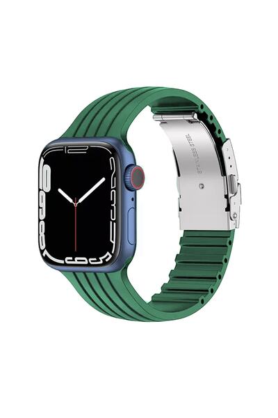 Nezih Case Apple Watch Seri 2/3/4/5/6/7/8/9/se 38/40/41mm ve Seri 10 42mm Met...