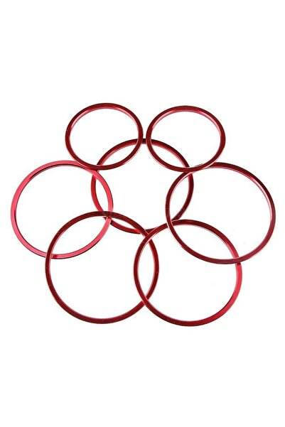 OLED GARAJ Mercedes W205 İçin Uyumlu C Serisi Klima Hava Menfez Halka Seti Kırmızı Renk