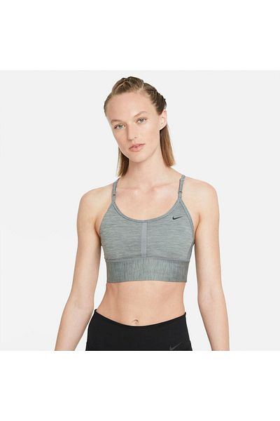 Nike Swoosh Futura Gray Women's Sports Bra - Trendyol