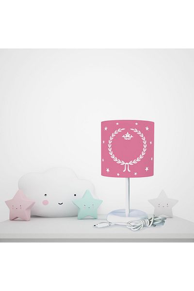 BAMBAŞKA MODA Star Patterned Pink Lampshade - Wreathed
