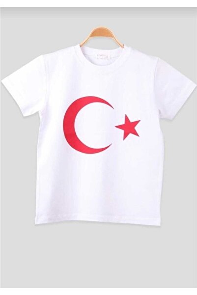 FERRY BUTİK Unisex Moon Star Turkish Flag T-shirt