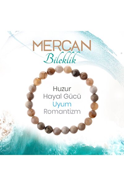 Alp Doğal Taş Mercan Doğaltaş Bileklik 8 Mm, B992