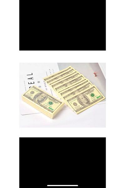 MARİA 100 Dollar Printed Napkin Handkerchief 1 Pack Gift