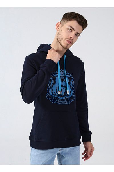 U.S. Polo Assn. Ανδρικό φούτερ Laket με κουκούλα Navy Blue