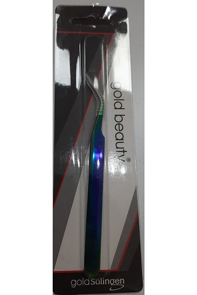 Gold Beauty Silk Eyelashes - Tweezers Blue