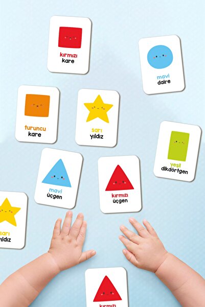 Enjoymydesign Şekilleri Ve Renkleri Öğreniyorum Ahşap Eşleştirme Kartları Haf...