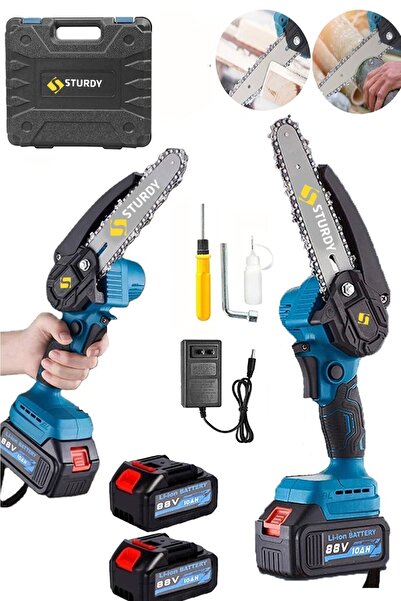 Sturdy Power Tools Japon Tech. Pro. 256vf 15 Cm Pala Ve Zincir Ağaç Kesme Testeresi Çift Akülü Uzun Ömürlü Xmotor
