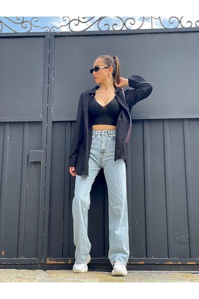 Ramrod Blugi din denim cu talie înaltă albastru Colorado - picior lat
