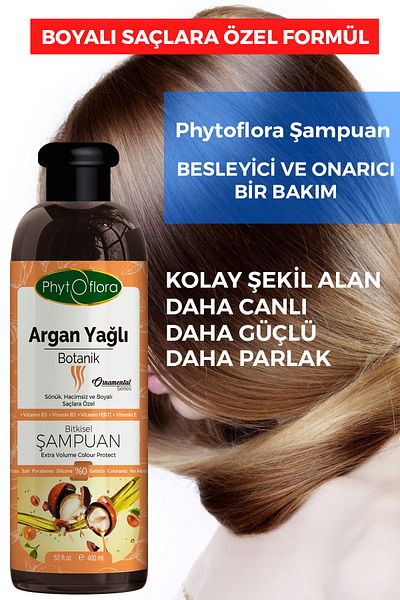 Phytoflora Salt-Free Vegetable Shampoo with Argan Oil Special for Sensitive Dull Volume and Dye Hair