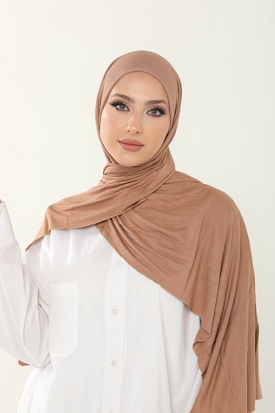 Beyzak Rose Gold Luxury Combed Cotton Shawl - Women's Hijab Jersey Hijab Lycra Shawl