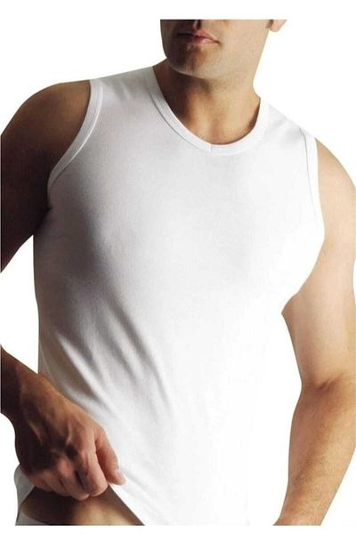 YILDIZ 123 White Modal Super Thin Εσωρούχο με μηδενικό μανίκι 6 τεμαχίων