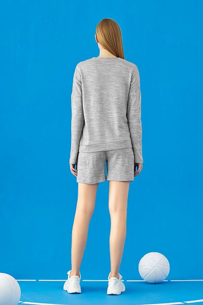 GİZZEY 20728 Women's Crew Neck Shorts Set