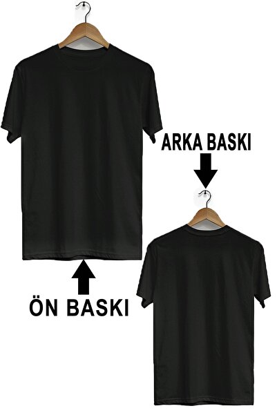 Zeron Tasarım 2pac Front Back Printed Short Sleeve Crew Neck T-Shirt Bll3009