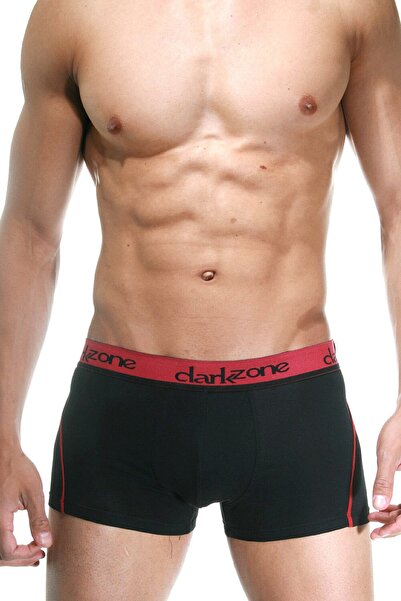 darkzone Μαύρο μποξεράκι με μπορντό ρίγες στο πλάι