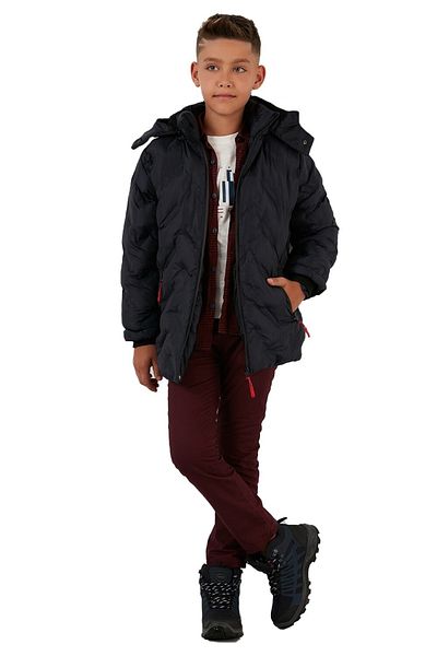LifeForModa Boy's Plush Lined Removable Hooded Waterproof Coat 5053