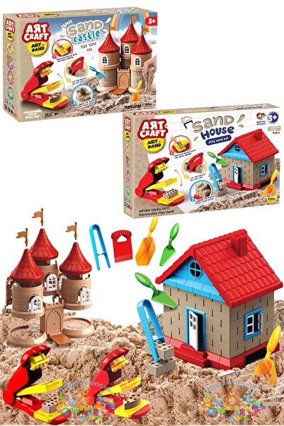Fırsat Oyuncak Sand House Fairy Tale Play Sand Set Toy Kinetic Sand Series Sa...