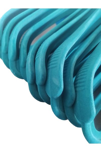 Lorin 6-Piece Velvet Clothes Clothing Wardrobe Hanger with Wide Shoulder Special Design Petrol Blue