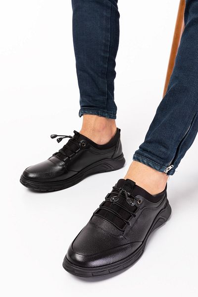 maximoda Μαύρο - Γνήσιο δέρμα, Slip On, Ανδρικά Δερμάτινα Παπούτσια Sneaker