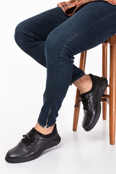 maximoda Μαύρο - Γνήσιο δέρμα, Slip On, Ανδρικά Δερμάτινα Παπούτσια Sneaker