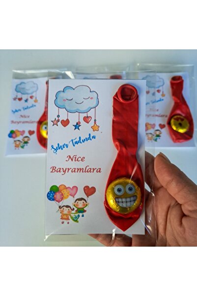 Atölye Doruk 5 Adet Ramazan Kurban Bayramı Hediyesi Balon Ve Emoji Çikolata-ç...