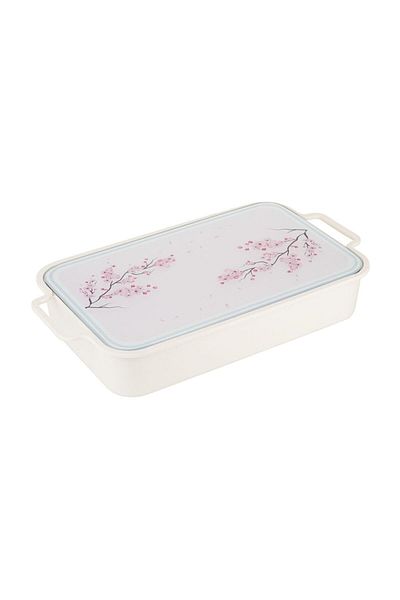 Tantitoni Sakura Breakfast Set of 6 with White Melamine Glass Lid