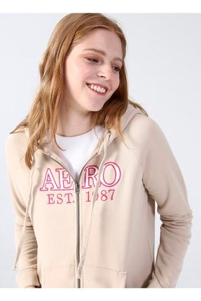 Aeropostale Kapu on Yaka Bask l Bej Kad n Sweatsh rt K 3009 Fiyat Yorumlar Trendyol