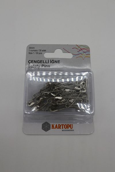 Kartopu Safety Needle 34 Mm Size 1 30 Pieces