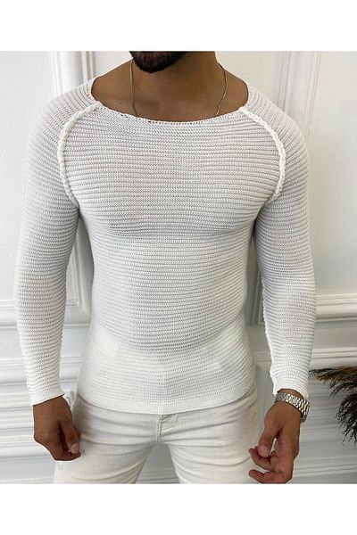 elkumoda Πουλόβερ Slim Fit Πλεκτά Πουλόβερ με λεπτή εφαρμογή