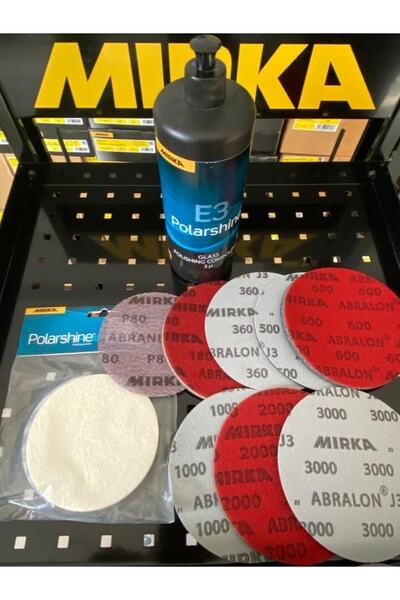 MİRKA Cam Temizlik Seti Araç Pasta Seti 10'lu Set  E3 Cam Pasta