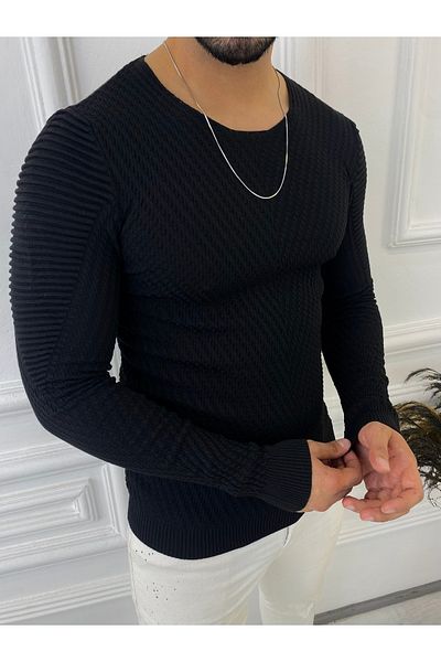 elkumoda Пуловер Slim Fit Плетени изделия Slim Cut Пуловер